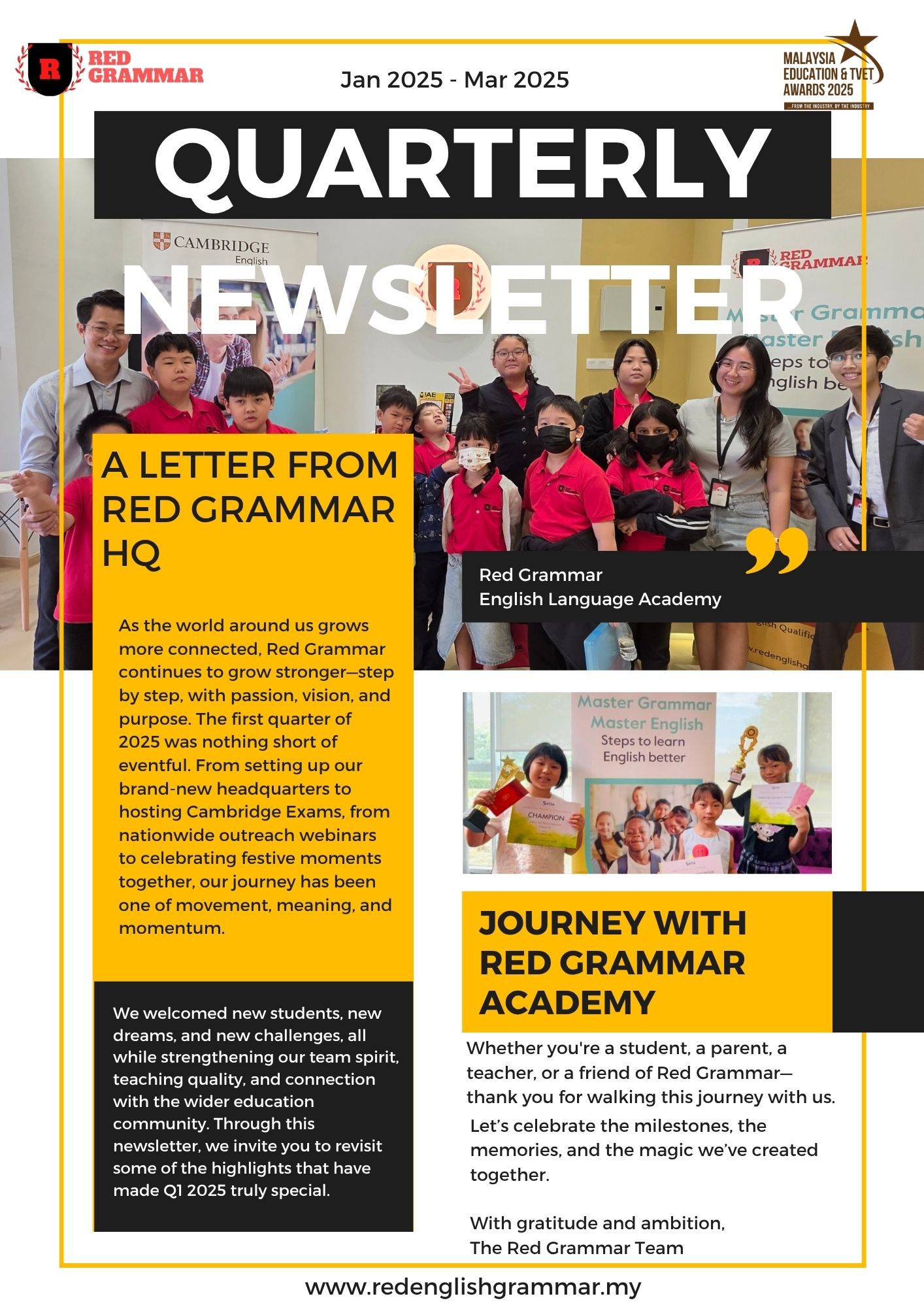 Red Grammar Quarterly Newsletter - Jan to Mar 2025